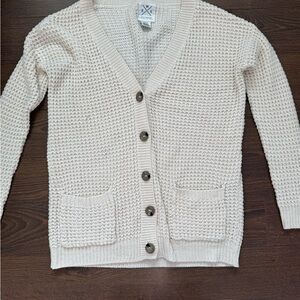 Elegant Cream Knit Cardigan